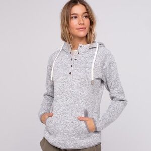 THREAD & SUPPLY - Dillon Quarter Snap Hoodie in Gray Size XS